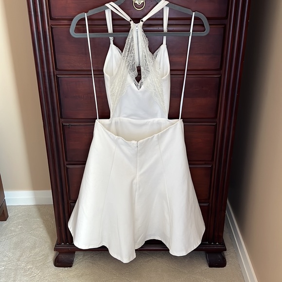 Lulus Perfect Evening Ivory Lace Skater Dress - Picture 4 of 4